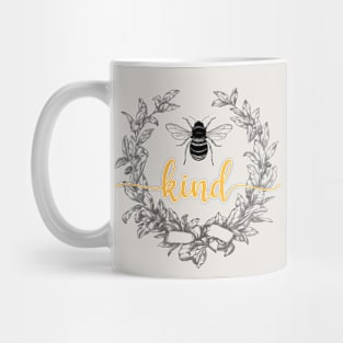 Bee Kind Vintage Wreath Mug